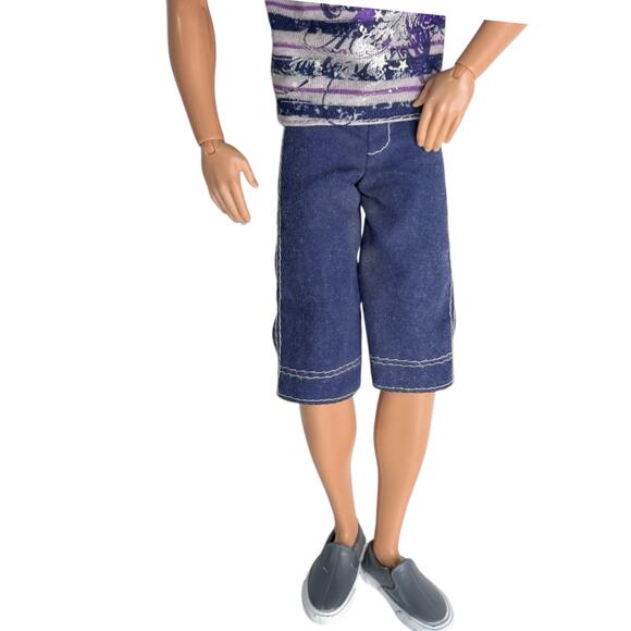 Barbie Fashionista Ryan Ken Doll Clothes Shoes 2009 Brown Hair Jointed Arms Legs - Picture 8 of 9